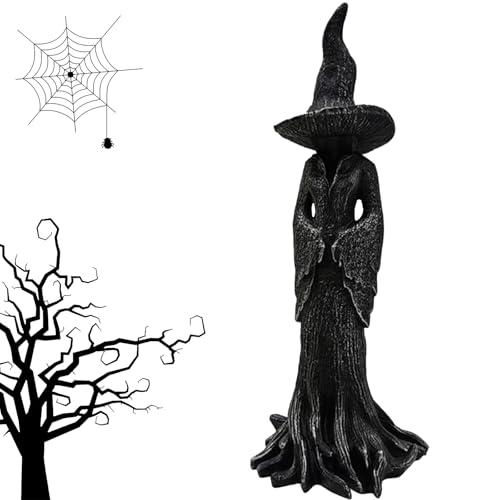 Hexen Statue Handbemalte Hand-Painted Enchanting Witch Statue, Halloween Hexe Figur FüR SpukhäUser Und Gothic-Dekoration, Guardian of Your Home (Höhe: 20 cm) von HDQQEU