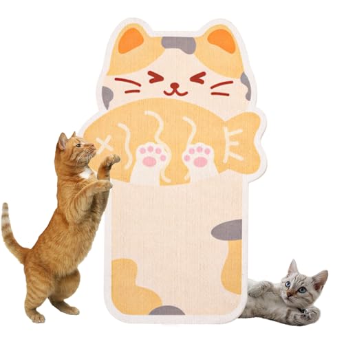 Kratzmatte Katze Wand Selbstklebend Kratzbrett Für Katzen, Cartoon Wall Mounted Cat Scratcher, Filzmaterial Verschleißfest Akatzenkratzmatte Katzenkratzbretter Für Kate (B) von HDQQEU