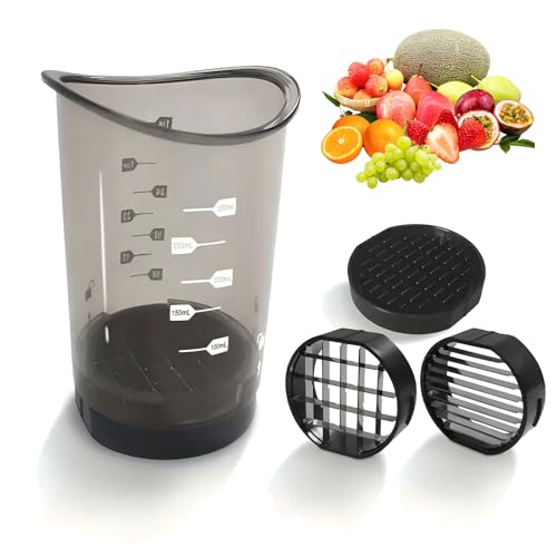 Obstschneiderbecher Obstschneider mit Behälter Tassenschneider Obst mit Druckplatte, Abnehmbarer Obstschneider Cup Erdbeerschneider Zum Obst und Gemüse Obstschneiderbecher Obstschneider mit Behälter Tassenschneider Obst mit Druckplatte, Abnehmbarer Obstschneider Cup Erdbeerschneider Zum Obst und Gemüse von HDQQEU