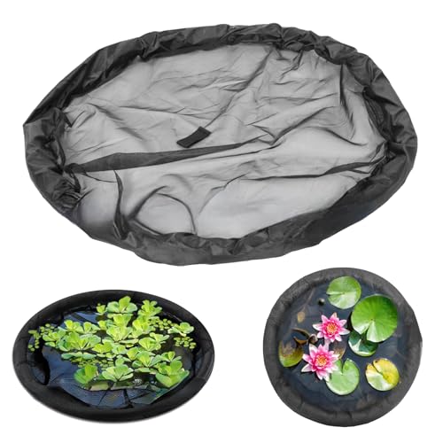Schwimminsel Teich Schwimmende Pflanzinsel Mit Feinem Gitter, Schwimminsel FüR Teichpflanzen, Runde Schwimmende Flora Fischbarriere, SchüTzt Pflanzen Vor Fischen (80CM, stück, 2) von HDQQEU