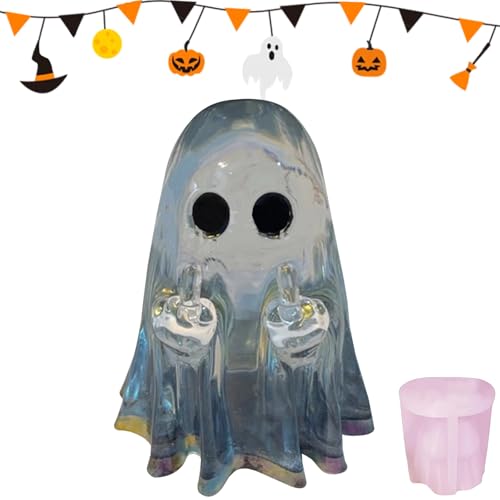 Silikonformen GießFormen Middle Finger Ghost, Funny Ghost Silicone Resin Molds, Halloween GießForm Kerzenformen Für DIY (1 STK) von HDQQEU