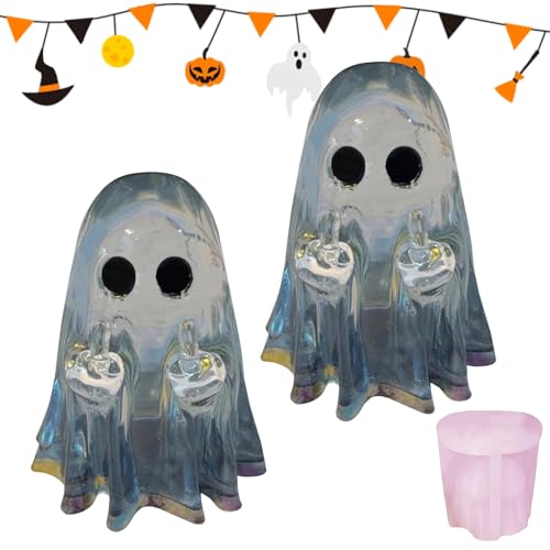 Silikonformen GießFormen Middle Finger Ghost, Funny Ghost Silicone Resin Molds, Halloween GießForm Kerzenformen Für DIY (2 STK) von HDQQEU
