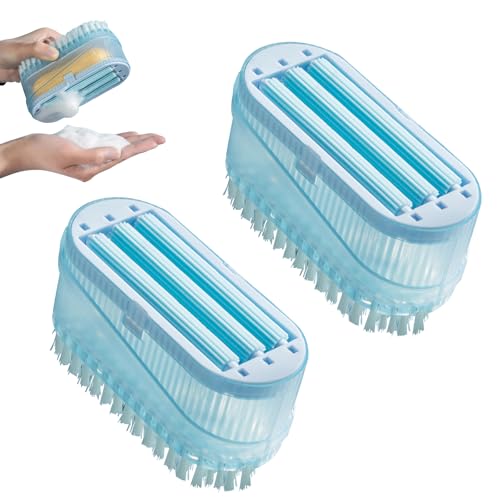Soap Box Roller, Seifenschale Mit Bürste, Multifunktionale Seifenkoffer Seifenhalter Seifenschaum Soaps Box Scrubber Kreative Seifenablage FüR Zuhause, Badezimmer, KüChe (2 STK) von HDQQEU