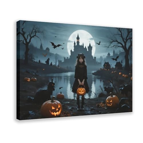 HDSDA Gotisches Schlossmädchen-Poster (4) Leinwandposter für Schlafzimmer, Landschaft, Büro, Raumdekoration, Geschenk, 20 x 30 cm von HDSDA