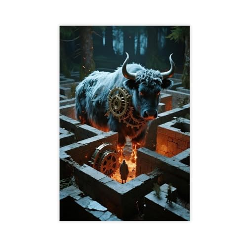 HDSDA Leinwandposter Labyrinth, mechanischer Moschus, Ochse (4) von HDSDA