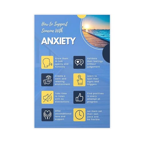 HDSDA Poster auf Leinwand, Motiv: Angststörung, Schlafzimmer, Dekoration, Landschaft, Büro, Raumdekoration, Geschenk, 50 x 75 cm von HDSDA