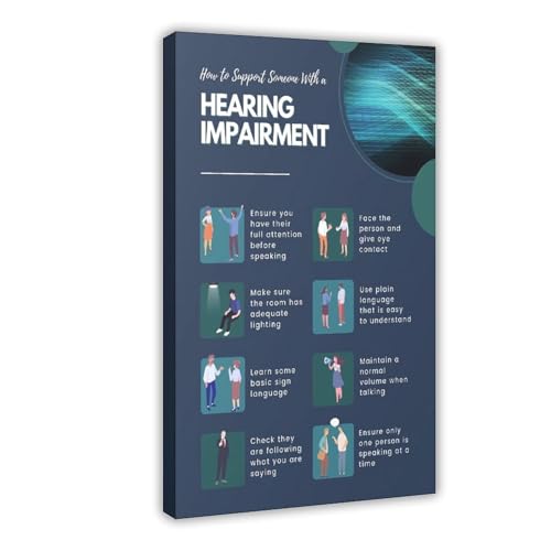 HDSDA Poster auf Leinwand mit Hörbehinderung, Schlafzimmer, Dekoration, Landschaft, Büro, Raumdekoration, Geschenk, 30 x 45 cm von HDSDA
