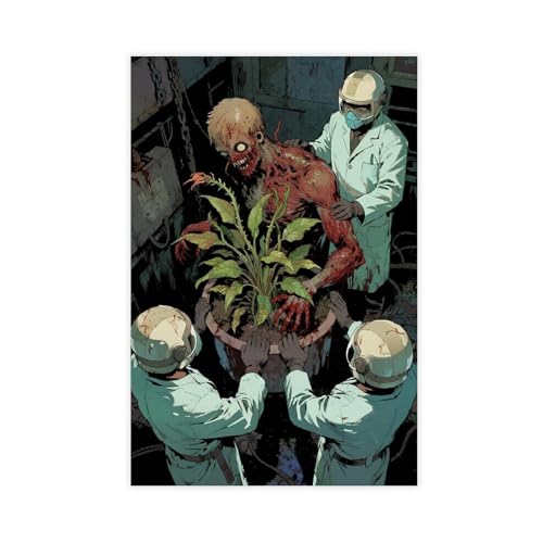 HDSDA Poster auf Leinwand mit abstrakter Pflanzenmutation, Wandkunst, Dekordruck, Gemälde für Wohnzimmer, Schlafzimmer, Dekoration, 60 x 90 cm, 2 Stück von HDSDA