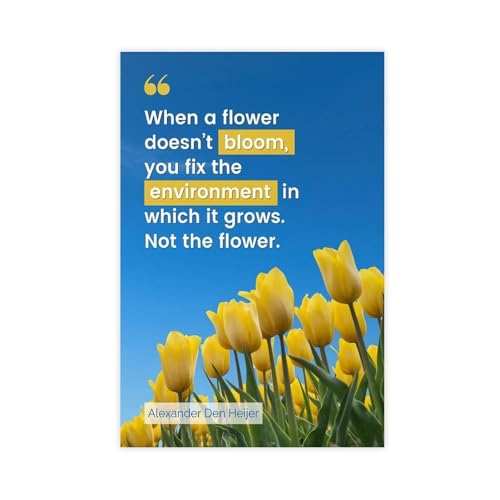 HDSDA Poster mit Zitat auf Leinwand, Wandkunst, Dekordruck, Bild Gemälde für Wohnzimmer, Schlafzimmer, Dekoration, 50 x 75 cm von HDSDA