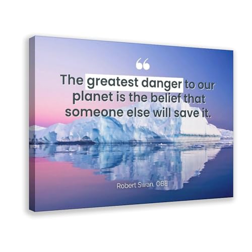 HDSDA Poster mit inspirierendem Zitat "Save the Planet", Leinwandposter, Wandkunst, Dekordruck, Bild Gemälde für Wohnzimmer, Schlafzimmer, Dekoration, 20 x 30 cm von HDSDA