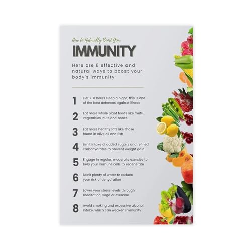 Leinwandposter "How To Natural Boost Your Immunity", Wandkunst, Dekordruck, Bild Gemälde für Wohnzimmer, Schlafzimmer, Dekoration, 40 x 60 cm von HDSDA