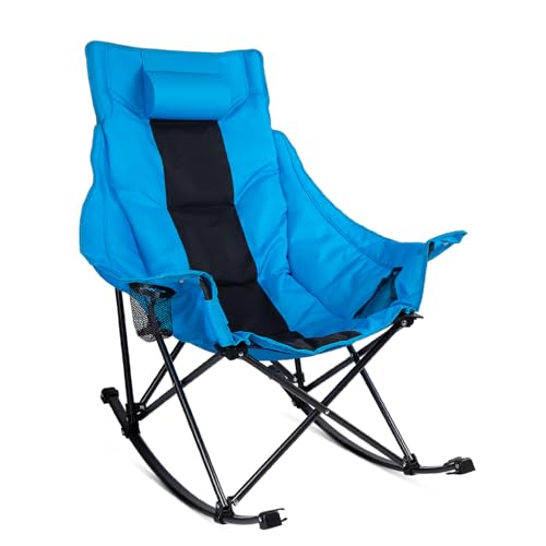HDSDVNON Tragbarer Schaukelstuhl mit breiter und verdickter Polsterung, Klappstuhl for den Außenbereich mit Aufbewahrungstasche, geeignet for Camping.(Pink) von HDSDVNON