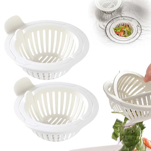 Multipack-Siebkorb-Set for die Spüle – selbstreinigender Netzfilter mit Schnellverschlussmechanismus for mühelose Wartung(White*2) von HDSDVNON