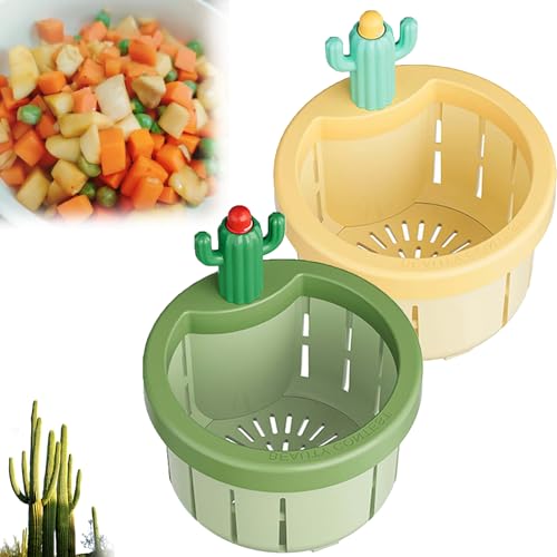 Selbstreinigende Spülbeckenfilter – One-Touch-Entleerungskorbsieb mit verriegelter Abflussabdeckung und universeller Passform(Green+yellow) von HDSDVNON