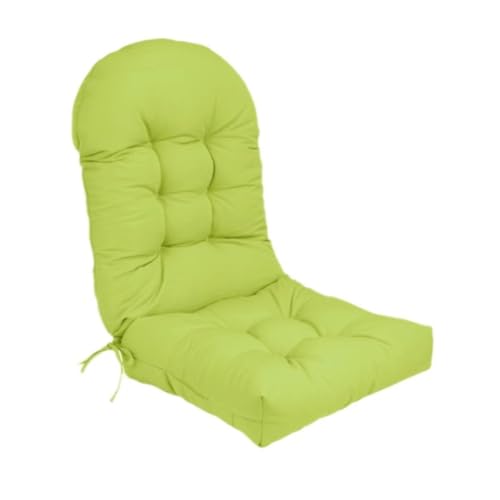 Stuhlkissen-Set mit hoher Rückenlehne und rutschfesten Riemen, Dicke Polsterung for den Innen- und Außenbereich(Apple Green,1) von HDSDVNON