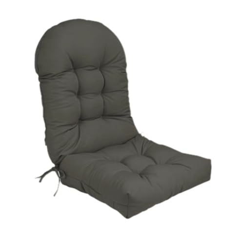 Stuhlkissen-Set mit hoher Rückenlehne und rutschfesten Riemen, Dicke Polsterung for den Innen- und Außenbereich(Dark Gray,1) von HDSDVNON