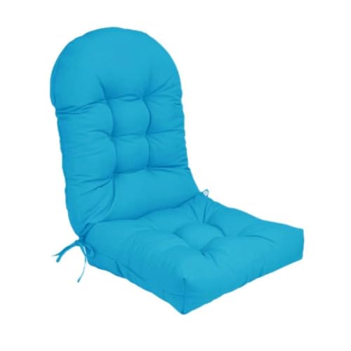 Stuhlkissen-Set mit hoher Rückenlehne und rutschfesten Riemen, Dicke Polsterung for den Innen- und Außenbereich(Light Blue,1) von HDSDVNON