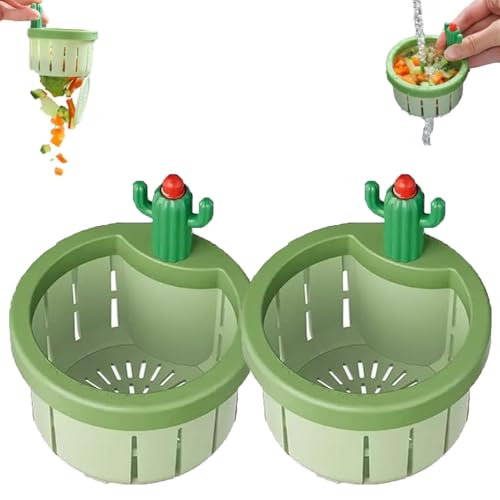 Zweischichtiges Spülbeckenschutzsystem – Schnellverschluss-Speisesieb mit Anti-Verstopfungsgittern und Edelstahlkonstruktion(Green) von HDSDVNON