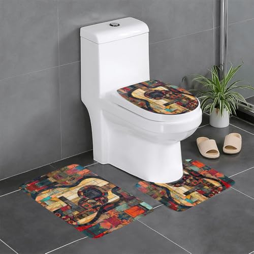 HDSKFNS Badezimmerteppich-Set, 3-teilig, Badematte, Flanell-Matten, U-förmige WC-Wanne, Dusche HDSKFNS Badezimmerteppich-Set, 3-teilig, Badematte, Flanell-Matten, U-förmige WC-Wanne, Dusche von HDSKFNS