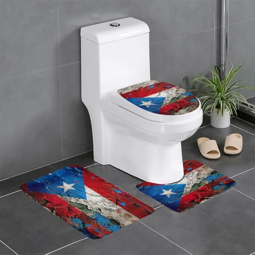 HDSKFNS Puerto Rico, Badezimmerteppich-Set, 3-teilig, Badematte, Flanellmatte, U-förmige WC-Wanne, Dusche HDSKFNS Puerto Rico, Badezimmerteppich-Set, 3-teilig, Badematte, Flanellmatte, U-förmige WC-Wanne, Dusche von HDSKFNS