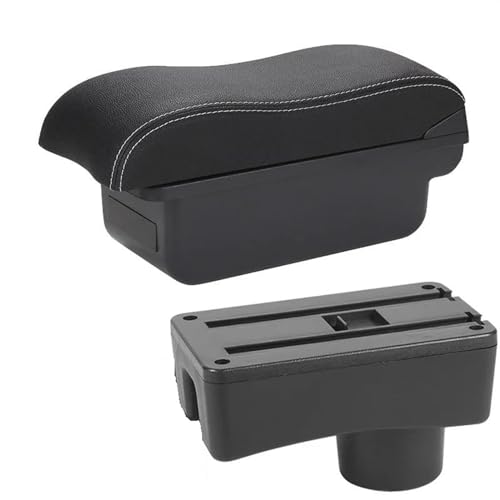 HDSNWG Aufbewahrungsbox für Mittelkonsole Armlehne für Aygo X Auto-Innenteile, Modifikationszubehör (C3, schwarz, weiß, kein USB) von HDSNWG