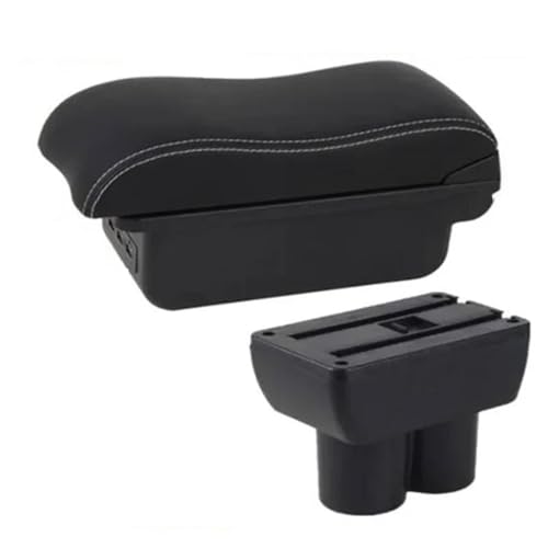 HDSNWG Aufbewahrungsbox für Mittelkonsole Armlehne für Jimny JB23 JB43 1998–2018, Auto-Innenteile, Modifikationszubehör (B3, weiße Linie, 3USB) von HDSNWG
