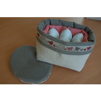 Eierkörbchen/Brotkorb/Utensilo Modell Hühnerpromenade von HDStoffideen