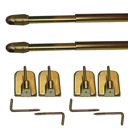 HDTL 2x Vitragenstange Scheibenstange Gardinenstange Ausziehbar Teleskop Stange 80cm - 140cm Gold HDTL 2x Vitragenstange Scheibenstange Gardinenstange Ausziehbar Teleskop Stange 80cm - 140cm Gold von HDTL