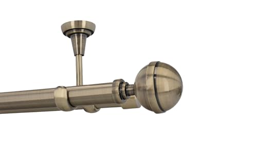 HDTL Gardinenstange Vorhangstange 25/19mm 2-läufig Deckenmontage Messing Antik 360 cm Lotis HDTL Gardinenstange Vorhangstange 25/19mm 2-läufig Deckenmontage Messing Antik 360 cm Lotis von HDTL