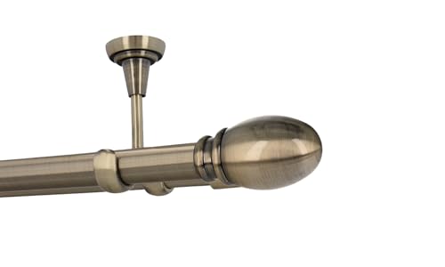 HDTL Gardinenstange Vorhangstange 25/19mm 2-läufig Deckenmontage Messing Antik 480 cm Eufeme HDTL Gardinenstange Vorhangstange 25/19mm 2-läufig Deckenmontage Messing Antik 480 cm Eufeme von HDTL