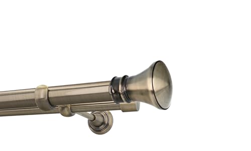 HDTL Gardinenstange Vorhangstange 25/19mm 2-läufig Wandmontage Messing Antik 280 cm Idaja HDTL Gardinenstange Vorhangstange 25/19mm 2-läufig Wandmontage Messing Antik 280 cm Idaja von HDTL