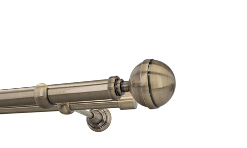 HDTL Gardinenstange Vorhangstange 25/19mm 2-läufig Wandmontage Messing Antik 360 cm Lotis HDTL Gardinenstange Vorhangstange 25/19mm 2-läufig Wandmontage Messing Antik 360 cm Lotis von HDTL