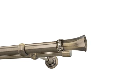 HDTL Gardinenstange Vorhangstange 25/19mm 2-läufig Wandmontage Messing Antik 420 cm Echo HDTL Gardinenstange Vorhangstange 25/19mm 2-läufig Wandmontage Messing Antik 420 cm Echo von HDTL