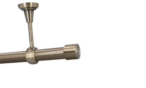 HDTL Gardinenstange Vorhangstange 25mm 1-läufig Deckenmontage Messing Antik 540 cm Zoya HDTL Gardinenstange Vorhangstange 25mm 1-läufig Deckenmontage Messing Antik 540 cm Zoya von HDTL