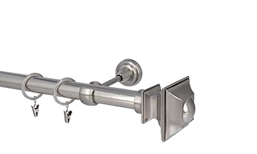 HDTL Gardinenstange Vorhangstange 25mm 1-läufig Wandmontage Edelstahl Optik 480 cm Erato HDTL Gardinenstange Vorhangstange 25mm 1-läufig Wandmontage Edelstahl Optik 480 cm Erato von HDTL