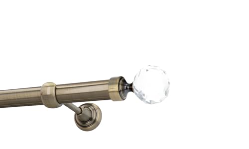 HDTL Gardinenstange Vorhangstange 25mm 1-läufig Wandmontage Messing Antik 420 cm Pelagia HDTL Gardinenstange Vorhangstange 25mm 1-läufig Wandmontage Messing Antik 420 cm Pelagia von HDTL