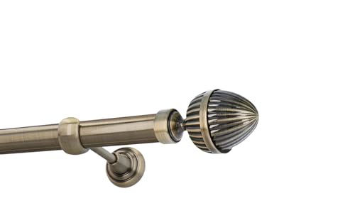 HDTL Gardinenstange Vorhangstange 25mm 1-läufig Wandmontage Messing Antik 420 cm Rode HDTL Gardinenstange Vorhangstange 25mm 1-läufig Wandmontage Messing Antik 420 cm Rode von HDTL