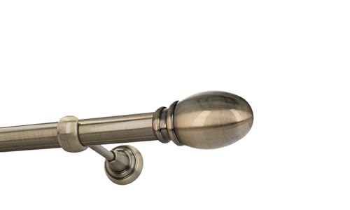 HDTL Gardinenstange Vorhangstange 25mm 1-läufig Wandmontage Messing Antik 540 cm Eufeme HDTL Gardinenstange Vorhangstange 25mm 1-läufig Wandmontage Messing Antik 540 cm Eufeme von HDTL