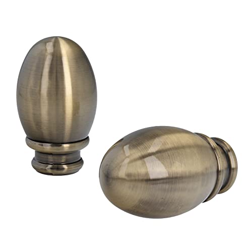 HDTL Zubehör für Gardinenstangen Ø 25mm Messing Antik Ø 25mm 2x Endstücke Eufeme von HDTL