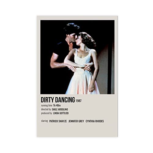 HDTS Classic Movie Dirty Dancing Vintage 2 Leinwand Poster Schlafzimmer Dekor Sport Landschaft Büro Zimmer Dekor Geschenk Rahmen: 30 x 45 cm von HDTS