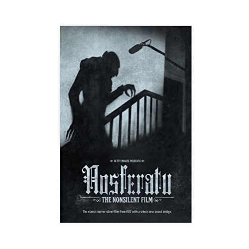 HDTS Film Nosferatu 1922 Poster Leinwand Poster Wandkunst Dekor Druck Bild Gemälde für Wohnzimmer Schlafzimmer Dekoration Rahmen: 50 x 75 cm von HDTS