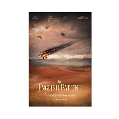 HDTS Klassischer Film Der englische Patienten-Leinwand-Poster, Wandkunst, Dekoration, Bild für Wohnzimmer, Schlafzimmer, Dekoration, Rahmen: 30 x 45 cm HDTS Klassischer Film Der englische Patienten-Leinwand-Poster, Wandkunst, Dekoration, Bild für Wohnzimmer, Schlafzimmer, Dekoration, Rahmen: 30 x 45 cm von HDTS