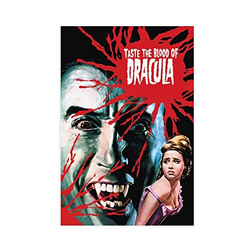 HDTS Klassischer Filmgeschmack The Blood of Dracula Leinwandposter Wandkunst Dekor Bild Gemälde für Wohnzimmer Schlafzimmer Dekoration Rahmen: 40 x 60 cm von HDTS