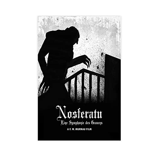 HDTS Klassisches Filmposter Nosferatu, Leinwand-Poster, Wandkunst, Dekoration, Bild, Gemälde für Wohnzimmer, Schlafzimmer, Dekoration, Rahmen: 50 x 75 cm von HDTS