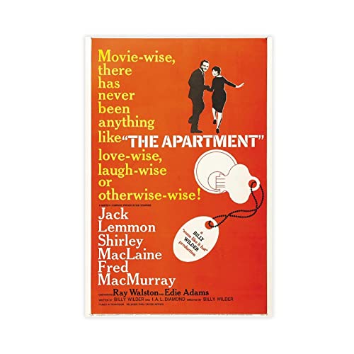 HDTS Klassisches Filmposter "The Apartment", Leinwand, Poster, Schlafzimmer, Dekoration, Sport, Landschaft, Büro, Raumdekoration, Geschenkrahmen: 30 x 45 cm von HDTS