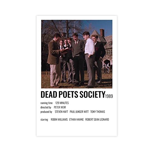 HDTS Movie Dead Poets Society Vintage-Poster Leinwand Poster Wandkunst Dekor Druck Bild Gemälde für Wohnzimmer Schlafzimmer Dekoration Rahmen: 50 x 75 cm von HDTS