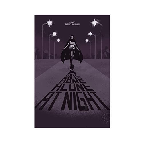 Horrorfilm "A Girl Walks Home Alone at Night" Leinwandposter Schlafzimmer Dekor Sport Landschaft Büro Zimmer Dekor Geschenk Rahmen: 30 x 45 cm von HDTS