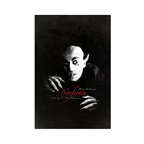 Nosferatu Horror Filmposter Leinwand Poster Wandkunst Dekor Druck Bild Gemälde für Wohnzimmer Schlafzimmer Dekoration Rahmen: 50 x 75 cm von HDTS