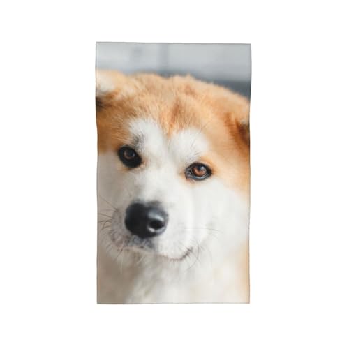 HDTVTV Japanisches Akita-Hundemuster， Strapazierfähiges Waschlappen-Handtuch, Reise-Waschhandtuch, 40 x 70 cm von HDTVTV