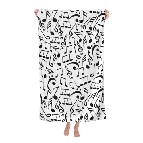 HDTVTV Musiknoten mit Notenschlüssel, Strandtuch Ultraweiches Badetuch Schnelltrocknende Stranddecke 80x130cm HDTVTV Musiknoten mit Notenschlüssel, Strandtuch Ultraweiches Badetuch Schnelltrocknende Stranddecke 80x130cm von HDTVTV
